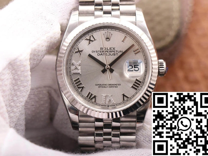 Factory Rolex EW Dial Datejust M126234-0029 Diamond Silver 1226